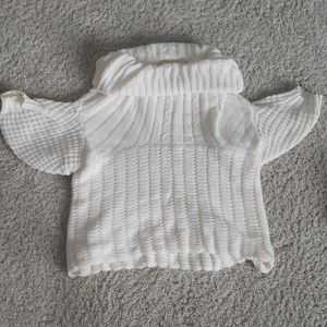 Womena White Mooda Sweater